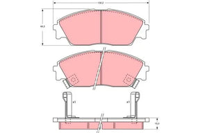 Brake Pad Set, Disc Brake GDB763DT - TRW