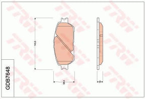 Brake Pad Set, Disc Brake GDB764 - TRW