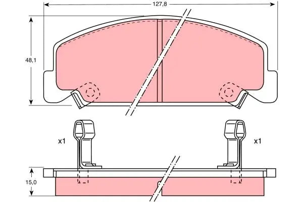 Brake Pad Set, Disc Brake GDB764DT - TRW