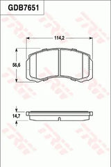 Brake Pad Set, Disc Brake GDB7651 - TRW
