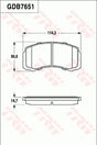 Brake Pad Set, Disc Brake GDB7651DT - TRW