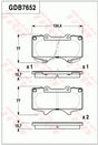 Brake Pad Set, Disc Brake GDB7652 - TRW