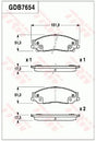 Brake Pad Set, Disc Brake GDB7654DT - TRW