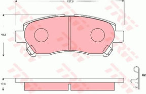 Brake Pad Set, Disc Brake GDB7656AT - TRW