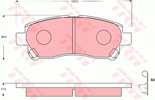 Brake Pad Set, Disc Brake GDB7656DT - TRW