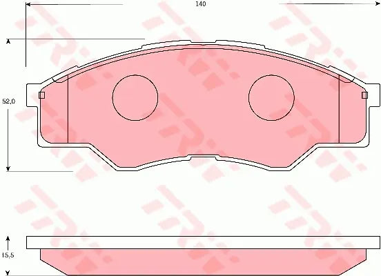 Brake Pad Set, Disc Brake GDB7669DT - TRW