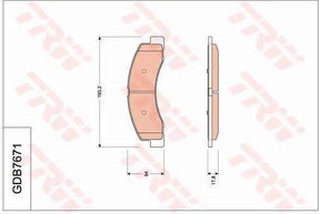 Brake Pad Set, Disc Brake GDB7671 - TRW