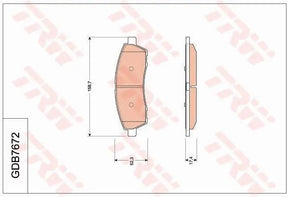 Brake Pad Set, Disc Brake GDB7672 - TRW