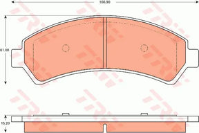 Brake Pad Set, Disc Brake GDB7673 - TRW