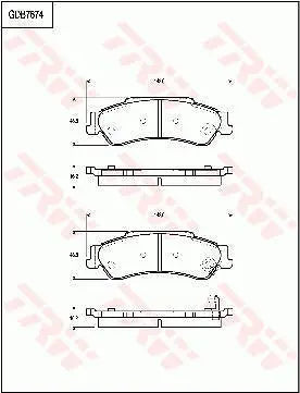 Brake Pad Set, Disc Brake GDB7674 - TRW