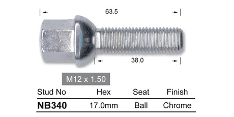 One Piece Stud NB340 - Nice Products | Universal Auto Spares