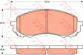 Brake Pad Set, Disc Brake GDB7682AT - TRW