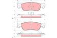 Brake Pad Set, Disc Brake GDB768DT - TRW