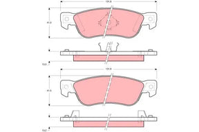Brake Pad Set, Disc Brake GDB768DT - TRW