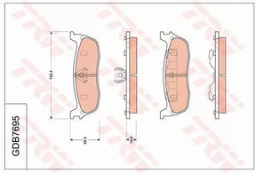 Brake Pad Set, Disc Brake GDB7695 - TRW