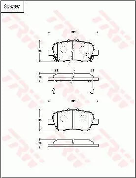 Brake Pad Set, Disc Brake GDB7697AT - TRW