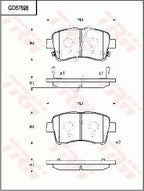 Brake Pad Set, Disc Brake GDB7698DT - TRW