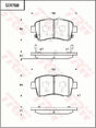 Brake Pad Set, Disc Brake GDB7698DT - TRW