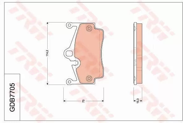 Brake Pad Set, Disc Brake GDB7705 - TRW