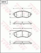 Brake Pad Set, Disc Brake GDB7707DT - TRW