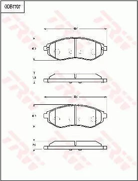 Brake Pad Set, Disc Brake GDB7707DT - TRW