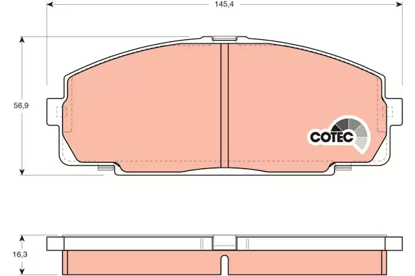 Brake Pad Set, Disc Brake GDB770DT - TRW