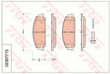 Brake Pad Set, Disc Brake GDB7715DT - TRW
