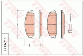Brake Pad Set, Disc Brake GDB7715DT - TRW