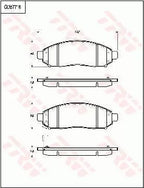 Brake Pad Set, Disc Brake GDB771 - TRW