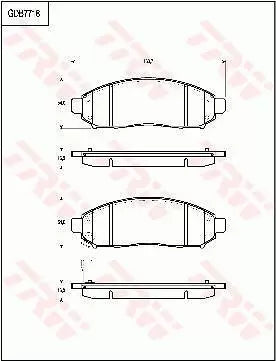 Brake Pad Set, Disc Brake GDB771 - TRW