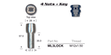 Lock Nuts (set of 4) ML3LOCK - Nice Products | Universal Auto Spares