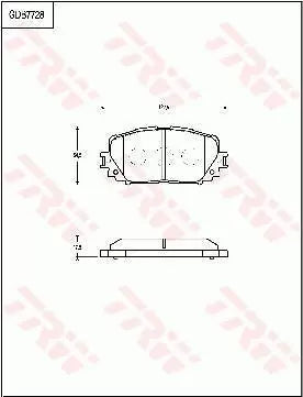 Brake Pad Set, Disc Brake GDB7728DT - TRW