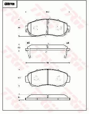Brake Pad Set, Disc Brake GDB7738DT - TRW