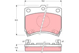 Brake Pad Set, Disc Brake GDB773DT - TRW