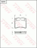 Brake Pad Set, Disc Brake GDB7741 - TRW
