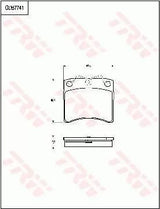 Brake Pad Set, Disc Brake GDB7741 - TRW - Brake Pads - TRW