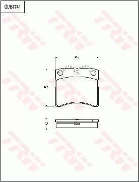 Brake Pad Set, Disc Brake GDB7741 - TRW