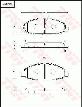 Brake Pad Set, Disc Brake GDB774 - TRW