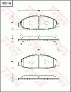 Brake Pad Set, Disc Brake GDB774 - TRW