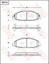 Brake Pad Set, Disc Brake GDB774 - TRW - Brake Pads - TRW