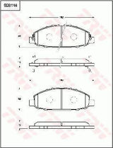 Brake Pad Set, Disc Brake GDB7744 - TRW - Brake Pads - TRW