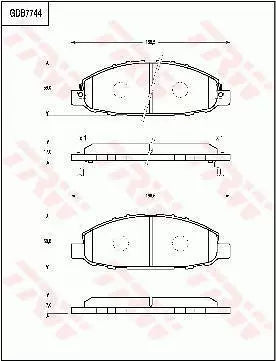 Brake Pad Set, Disc Brake GDB7744 - TRW