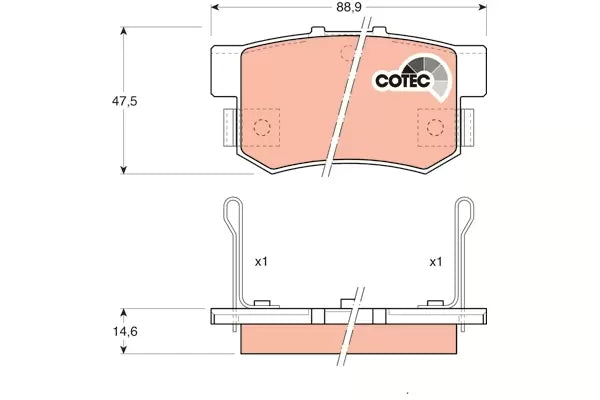 Brake Pad Set, Disc Brake GDB774DT - TRW