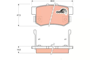 Brake Pad Set, Disc Brake GDB774DT - TRW