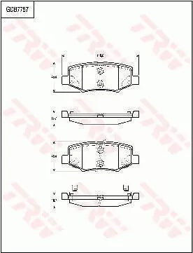 Brake Pad Set, Disc Brake GDB7757 - TRW