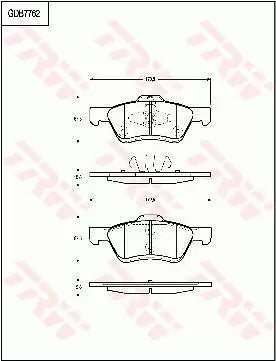 Brake Pad Set, Disc Brake GDB7762 - TRW