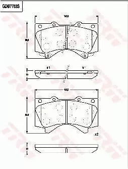 Brake Pad Set, Disc Brake GDB7763DT - TRW