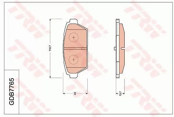 Brake Pad Set, Disc Brake GDB7765DT - TRW