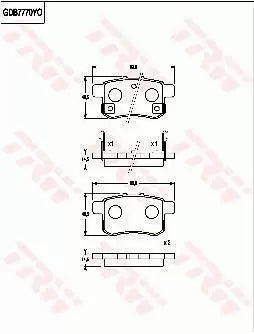 Brake Pad Set, Disc Brake GDB7770DT - TRW