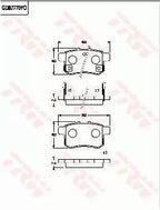 Brake Pad Set, Disc Brake GDB7770DT - TRW